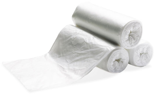 24 x 24 6mic Clear Roll Trash Bag 1000/case 10gal
