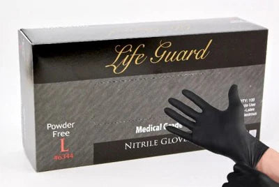 6342 Lifeguard Black Nitrile PF Exam Glove 1000/cs Small