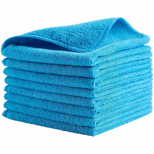 Rubbermaid Commercial Microfiber Cleaning Cloths Blue 12 x 12 12pk