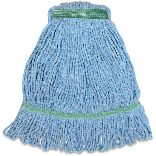 Loop-End Mop Head – Medium, Blue 1" Narrow Band, Rayon/Cotton Blend