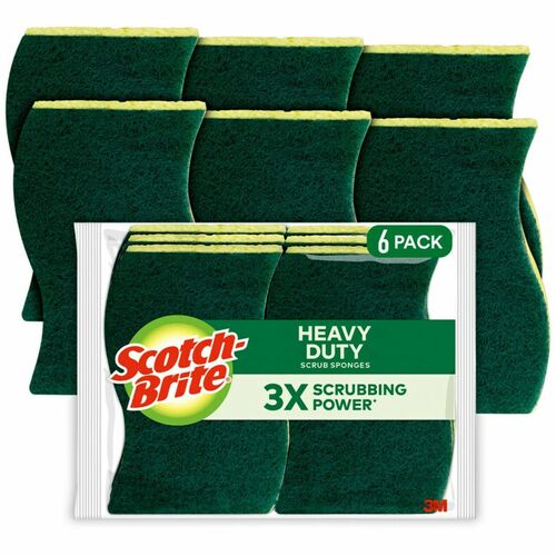 Scotch-Brite Heavy-Duty Scrub Sponges 6pk