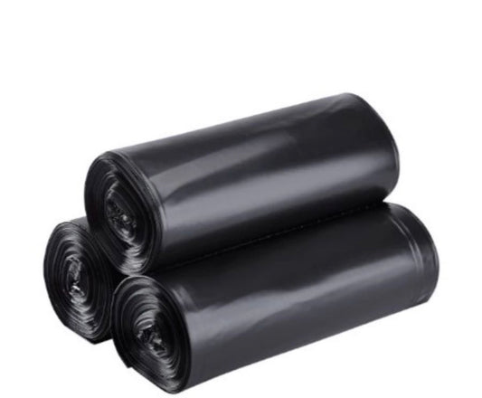 33-Gallon Black Trash Liners, 1.1 Mil – 33x39 Low Density (Case of 100)