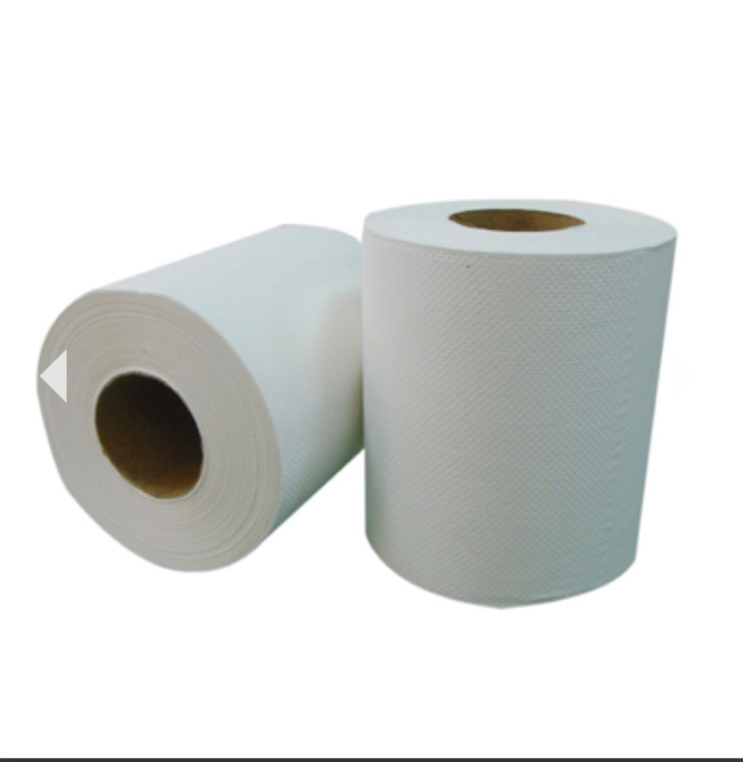 Morex 8" Hard Wound Roll Towel 1ply Bleached 12rl/600ft/cs