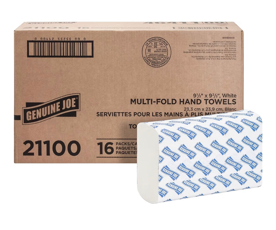 White Multifold Towel 16pk/250sh Case