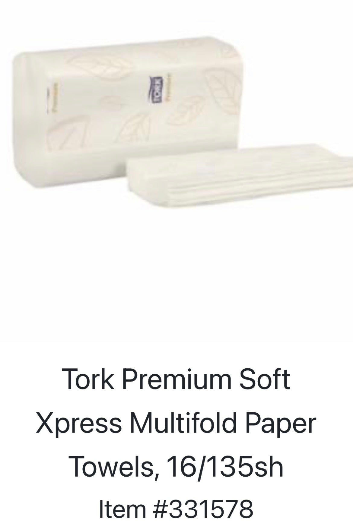 Tork Premium Soft Xpress White Multifold Towel 16pk/135sh Case