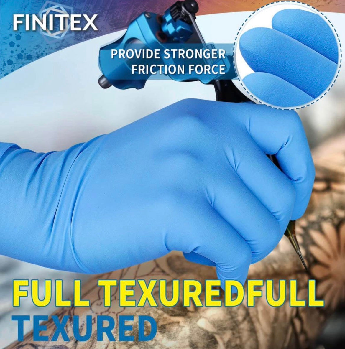 12” Long 6mil Blue Extra-Long Nitrile Examination Gloves 600/CS
