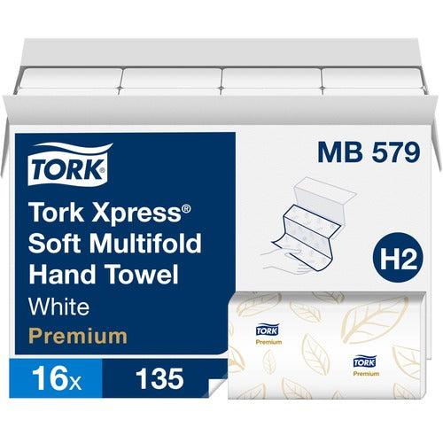 MB579 TORK Xpress Soft Multifold Hand Towel White H2 16pk/135sheet Case