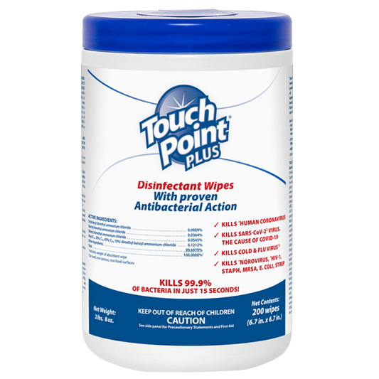 Touch Point Plus Disinfectant Wipes (200 Count) 6tubes/case